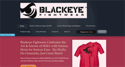 Desktop Screenshot of blackeyefightwear.com